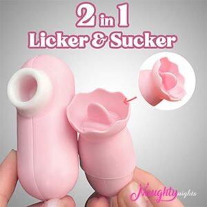 Premium Dual-Action Clitoral Stimulator: Sucking and Licking Vibrator for Women